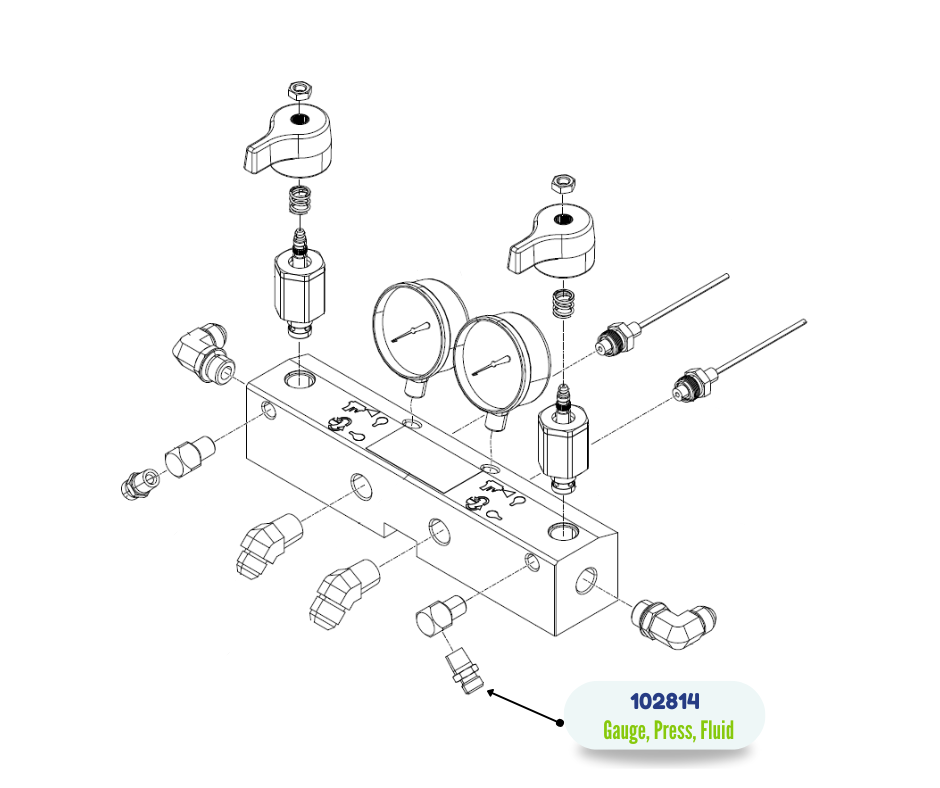 GRACO STAINLESS STEEL HIGH PRESSURE FLUID GAUGE (2007096)