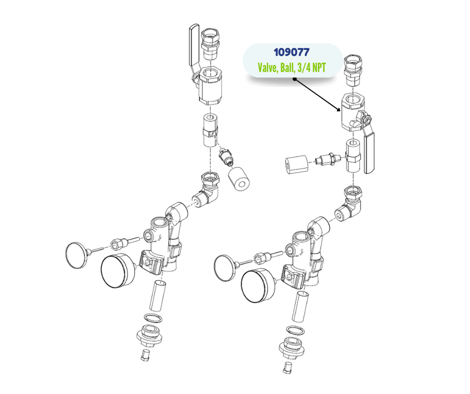GRACO 600PSI BALL 3/4 NPT FEM VALVE (109077)