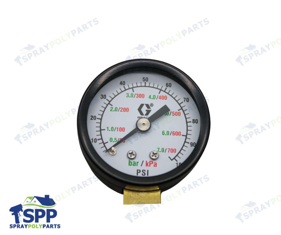 0100 psi (07 bar) pressure range bottom mount Low Pressure Air Gauge (110436)