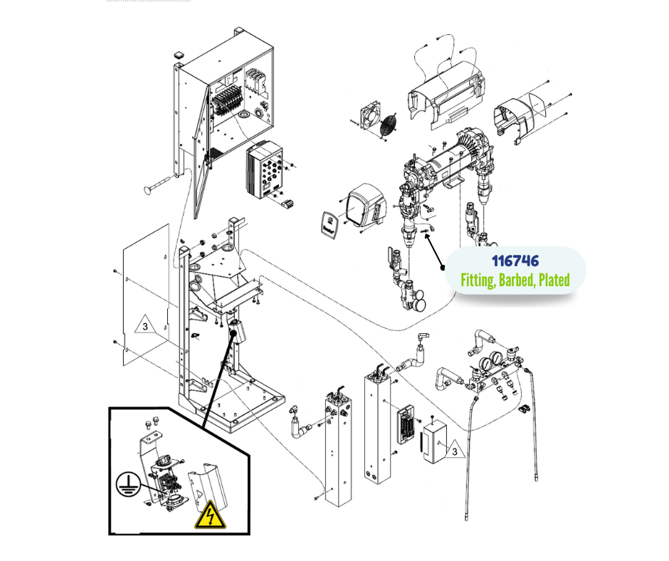 PLATED BARBED FITTING (116746)