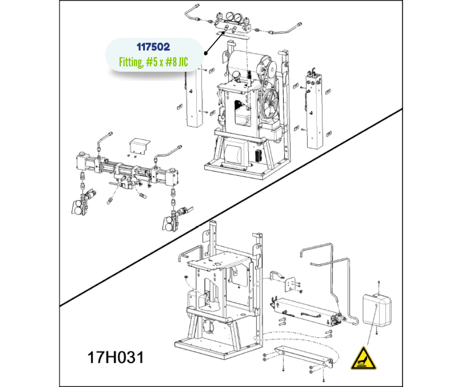 GRACO REDUCER 5 X 8 JIC FITTING (117502)