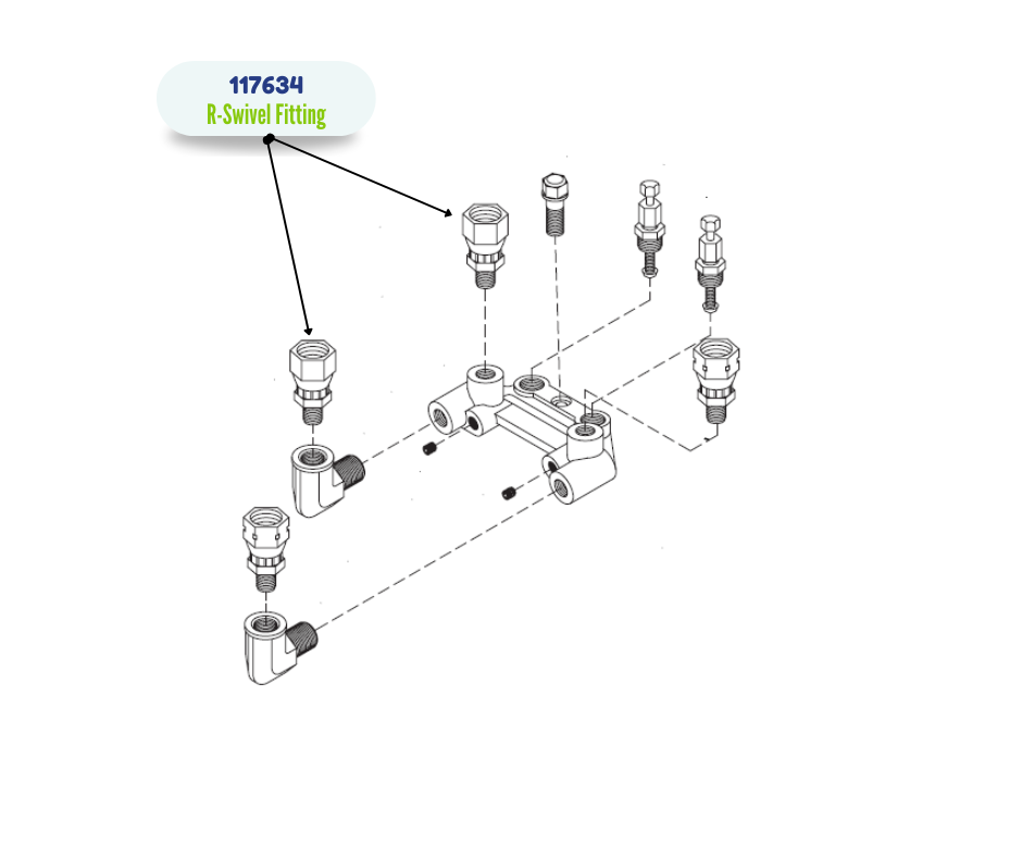 SWIVEL,UNION, NO #6 JIC (117634)