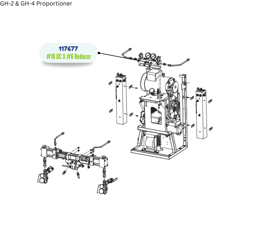 GRACO REDUCER #6 X #10 (JIC) FITTING (117677)