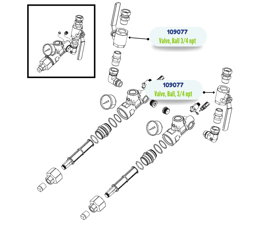 GRACO 600PSI BALL 3/4 NPT FEM VALVE (109077)