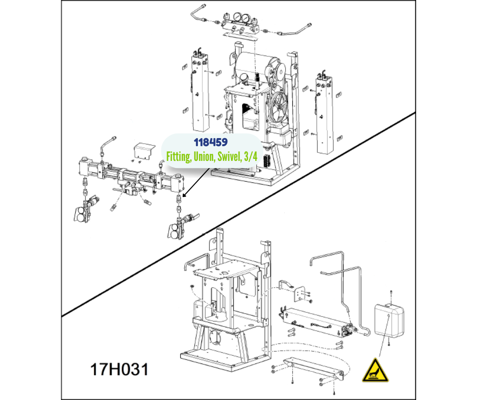 GRACO 3/4 SWIVEL UNION FITTING (118459)