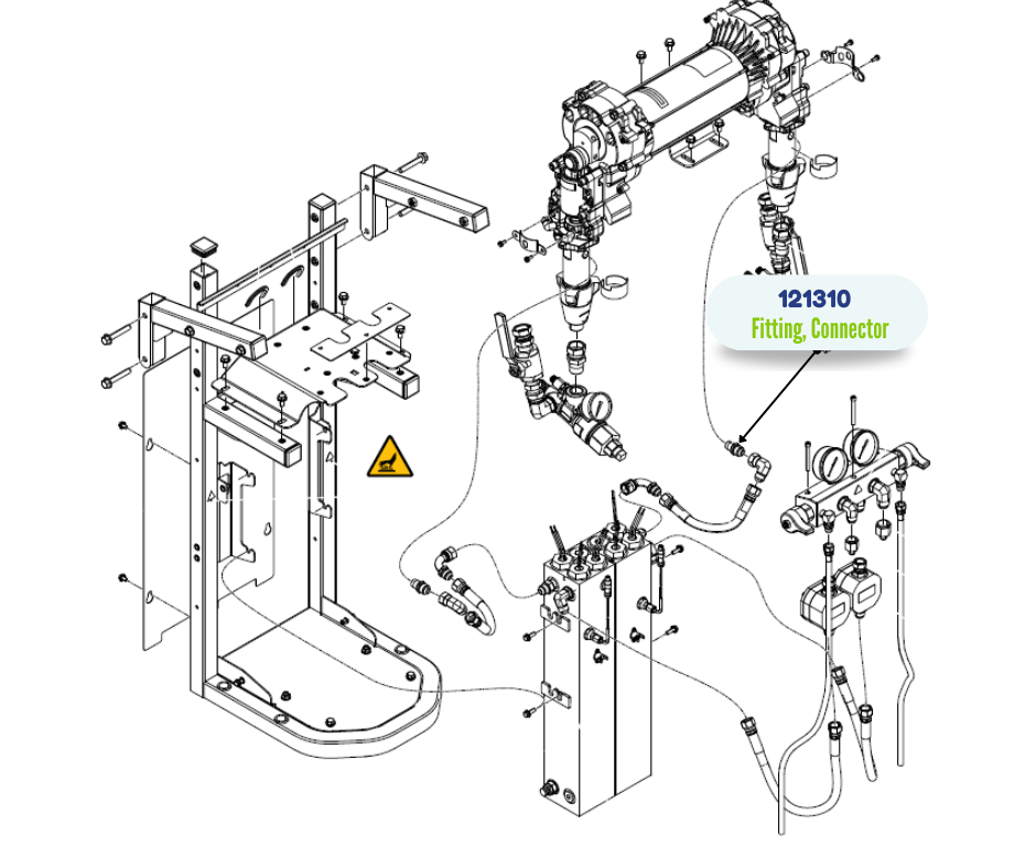 GRACO NPT X JIC CONNECTOR FITTING (121310)