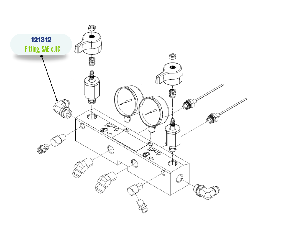 GRACO SAE X JIC ELBOW FITTING (121312)