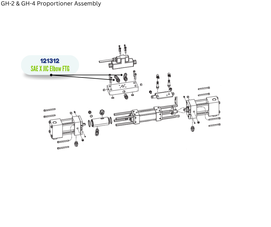 GRACO SAE X JIC ELBOW FITTING (121312)