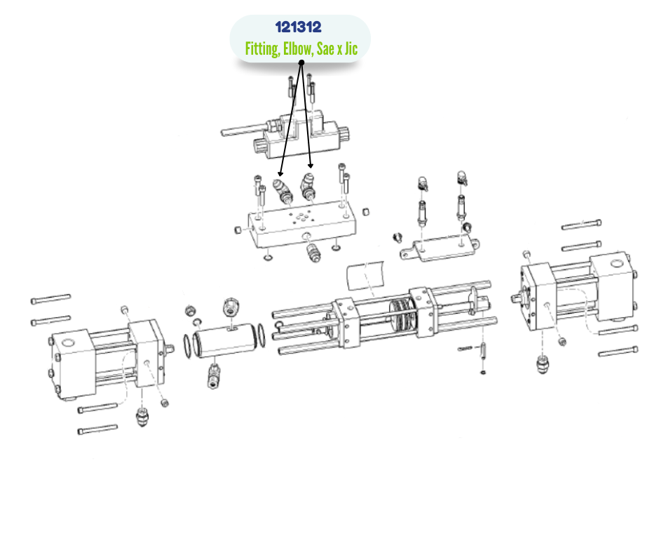 GRACO SAE X JIC ELBOW FITTING (121312)