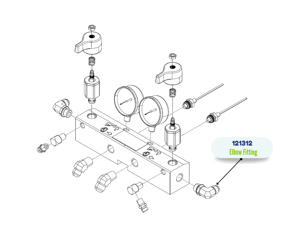 GRACO SAE X JIC ELBOW FITTING (121312)