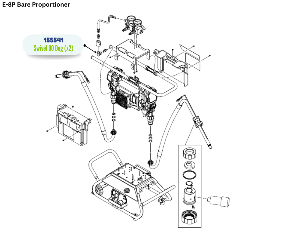 GRACO 90 DEG SWIVEL FITTING (155541)