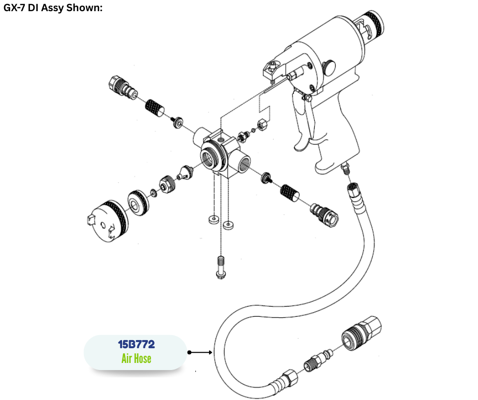 Air Hose for Graco Spray Guns (15B772)