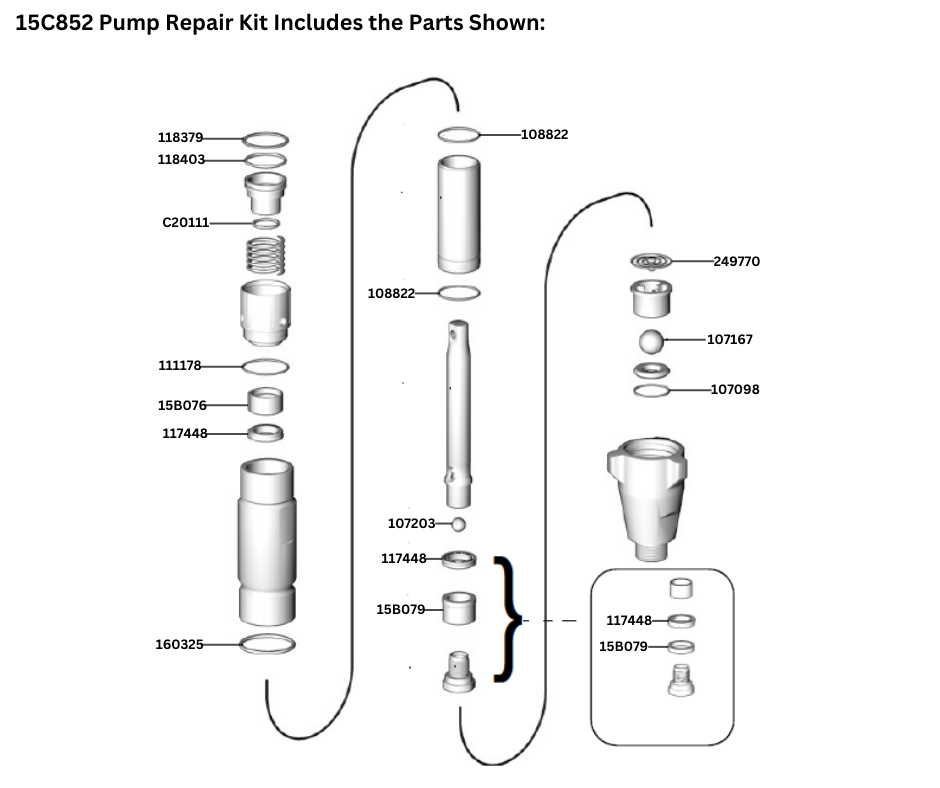 .743 PUMP REPAIR KIT (15C852)