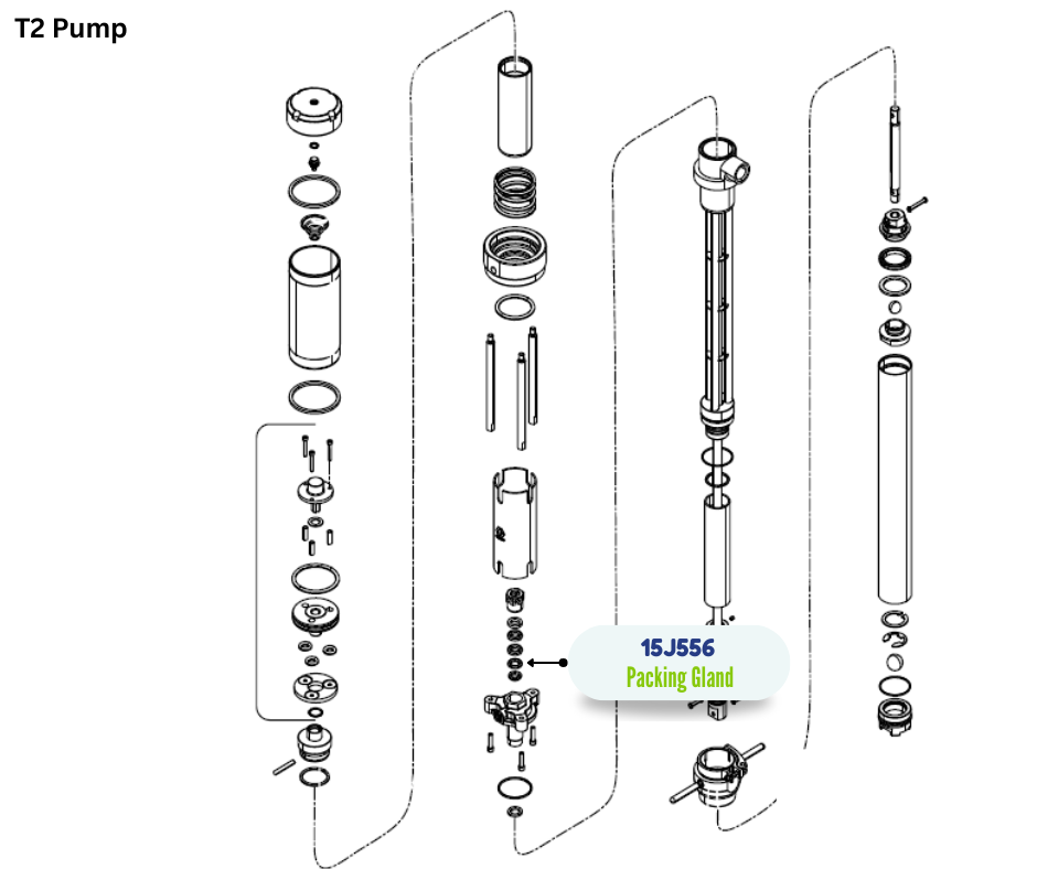 GRACO MALE GLAND PACKING (15J556)