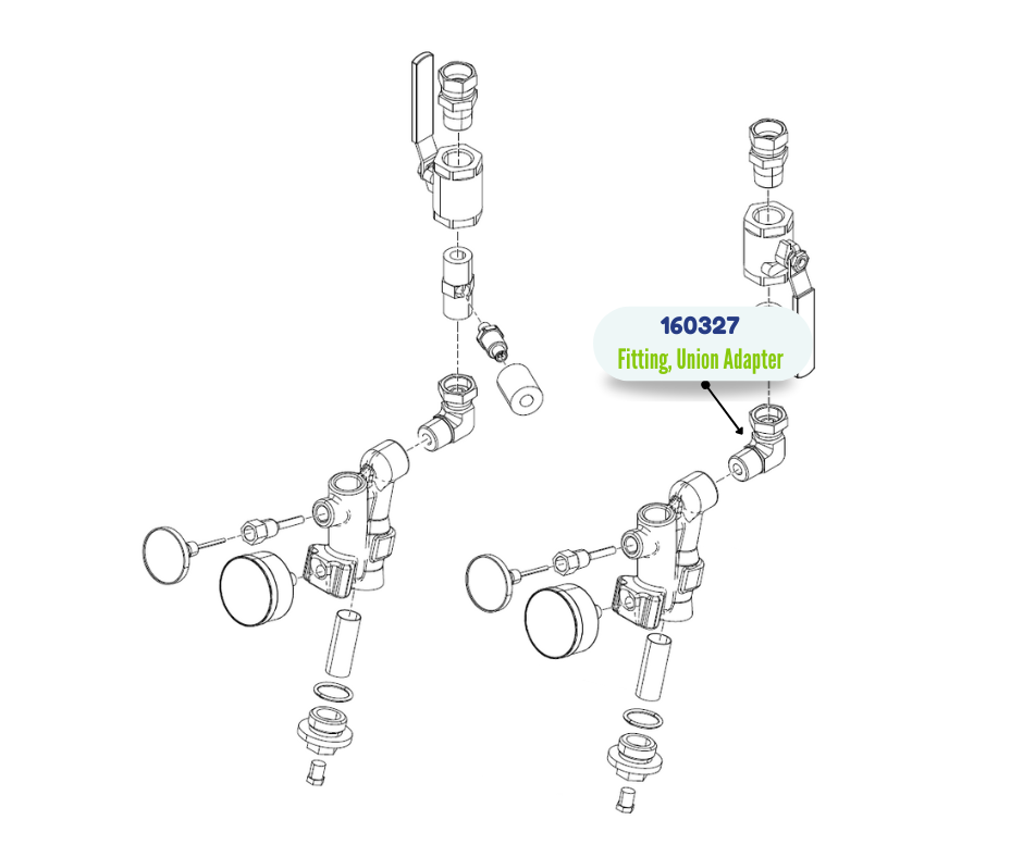 90 DEG ADAPTER UNION FITTING (160327)