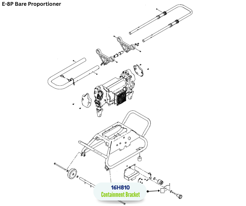GRACO CONTAINMENT BRACKET, E8P (16H810)