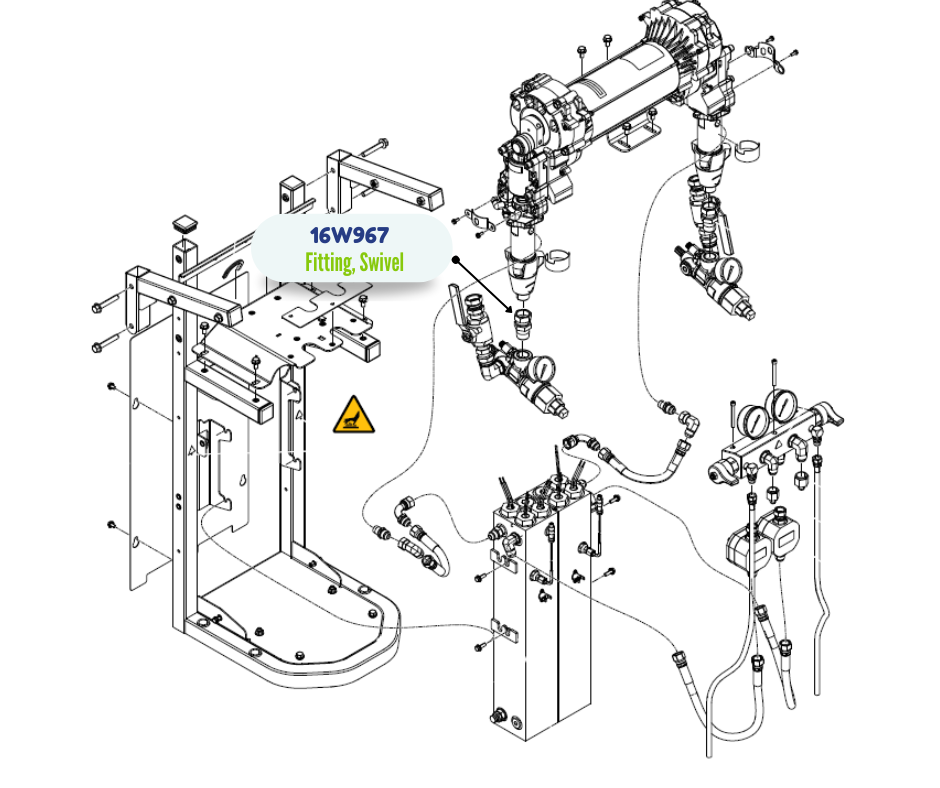 GRACO 3/4 NPT X 1 NPSM SWIVEL FITTING (16W967)