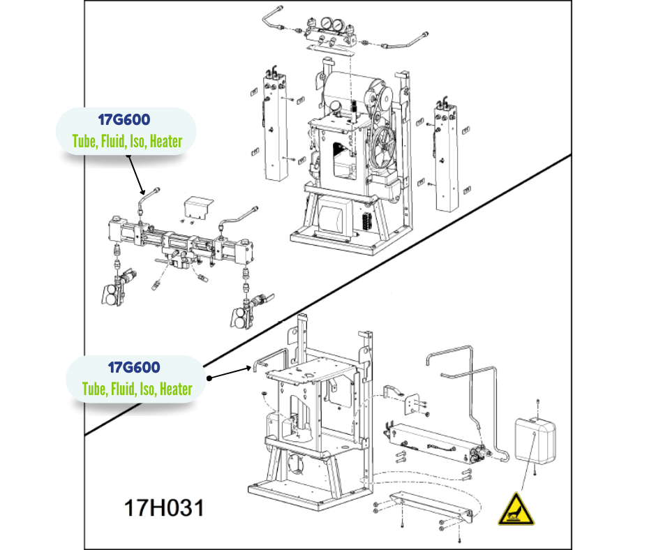 IN HEATER ISO FLUID TUBE KIT (17G600)