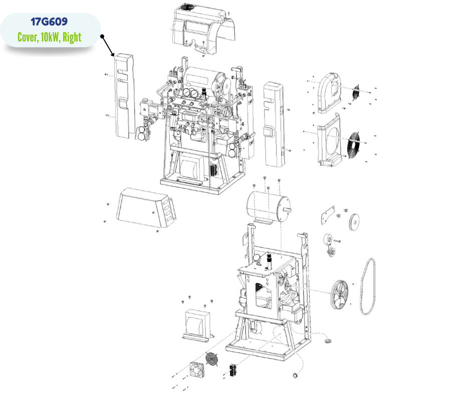 R2 H30 RIGHT 10KW COVER KIT (17G609)
