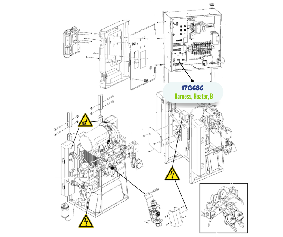 B HR2 HEATER HARNESS KIT (17G686)