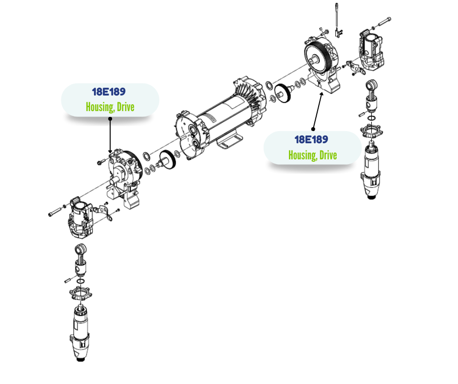 GRACO DRIVE HOUSING REPAIR KIT (18E189)