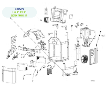 GRACO 1-1/2 NPT X 3/4 NPT SUCTION STRAINER KIT (2010671)