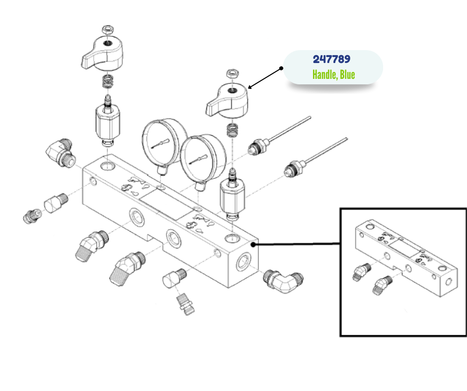 RESIN BLUE RIGHT HANDLE KIT (247789)