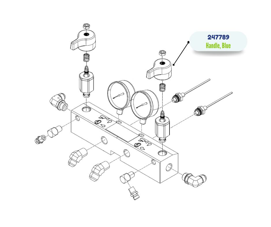 RESIN BLUE RIGHT HANDLE KIT (247789)