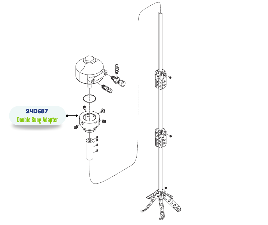GRACO DOUBLE BUNG ADAPTER KIT(24D687)