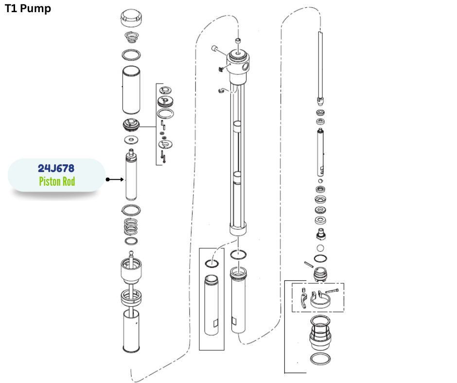 GRACO PISTON ROD KIT;T1(24J678)