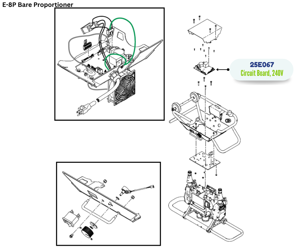 GRACO BOARD ASSY, 240V (25E067)