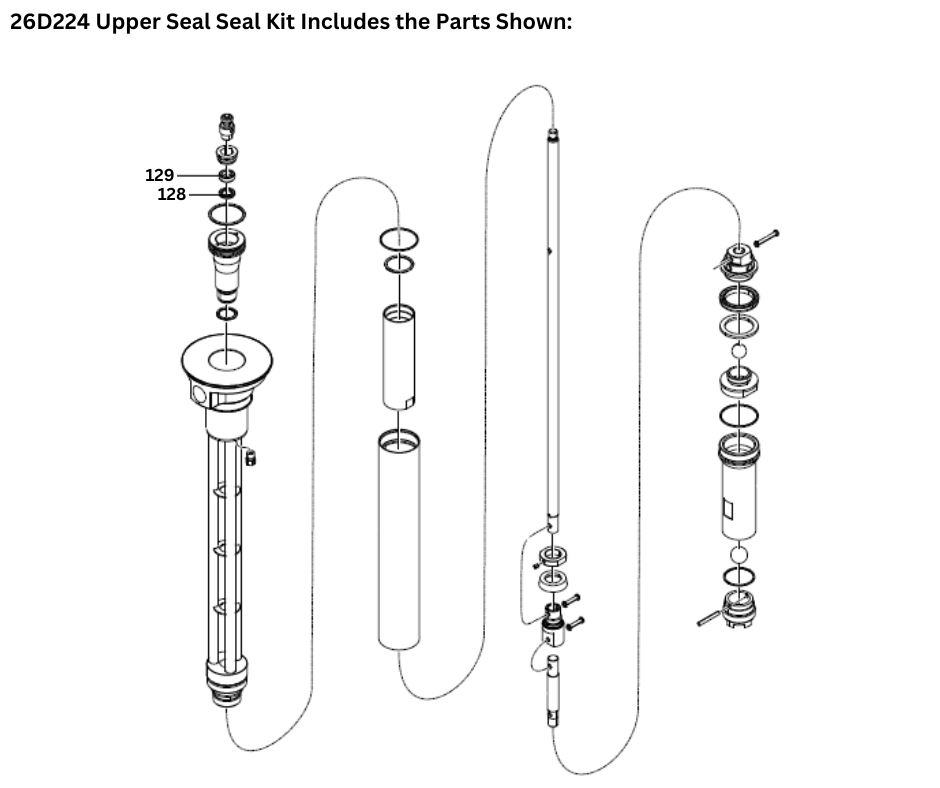 GRACO LOWER PUMP TOP SEAL KIT; CS;PC ( 26D224)