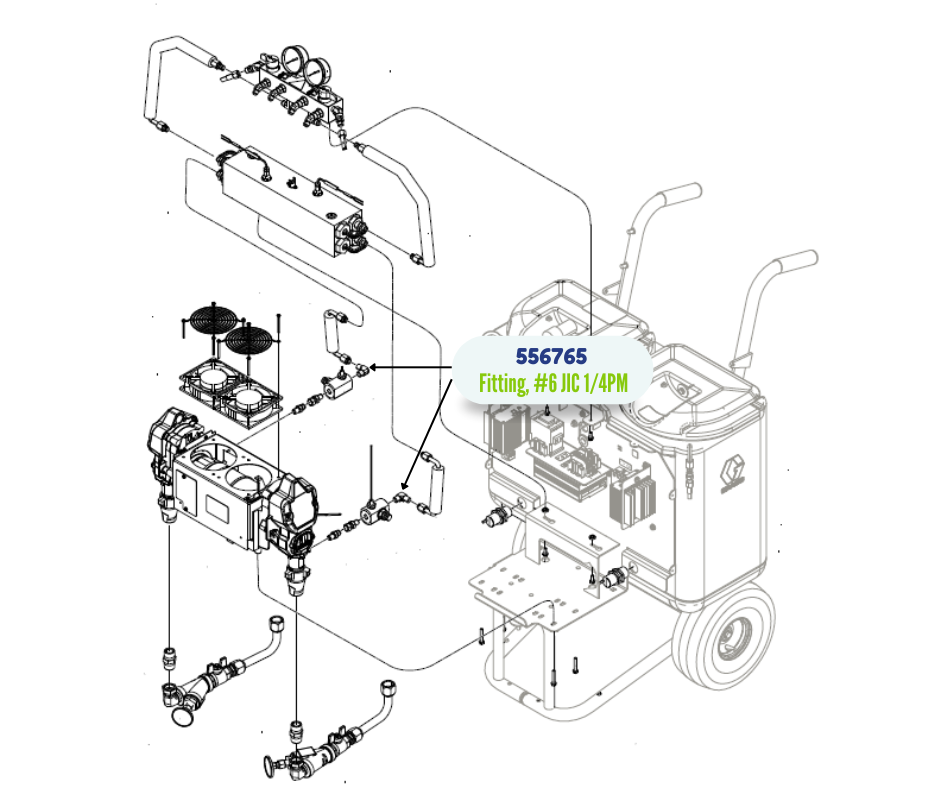 GRACO #6 JIC 1/4PM FITTING (556765)