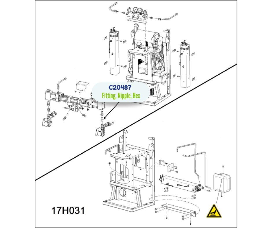 GRACO HEX NIPPLE FITTING (C20487)
