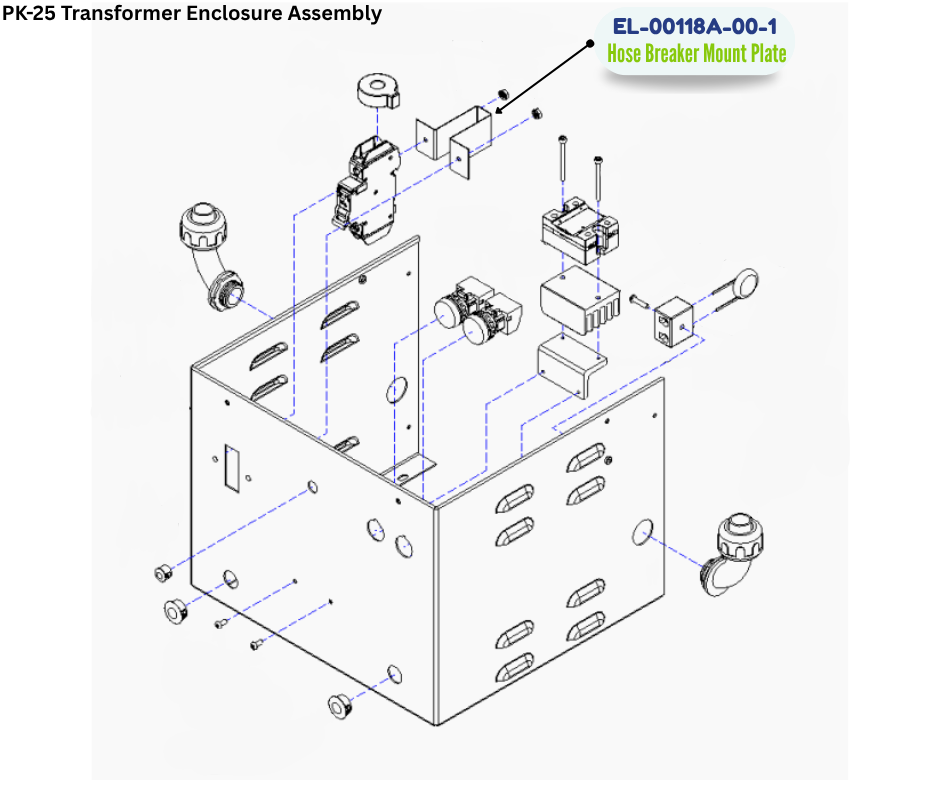 PMC HOSE BREAKER MOUNTING PLATE (EL00118A001) (EL-00118A-00-1)