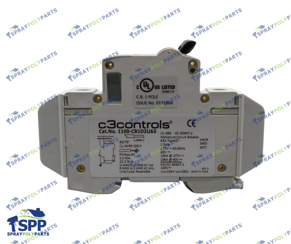 PMC CIRCUIT BREAKER, 63A, 1 POLE (EL150) (EL-150)