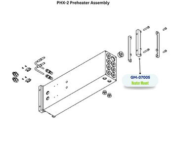 HEATER MOUNT, 68 ROD, AL (GM07005) (GM-07005)
