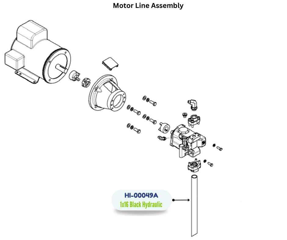 PMC 1 X 16 BLACK PIPE FOR HYDRAULIC (HI00049A) (HI-00049A)