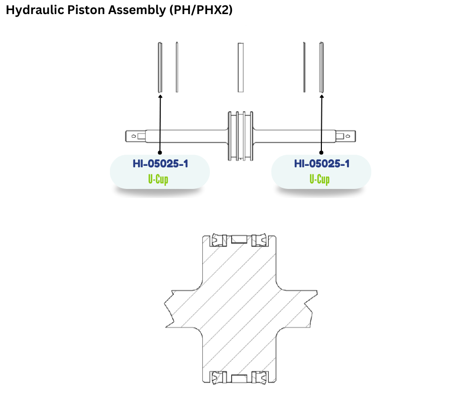 PMC HYD PISTON UCUP (HI050251) (HI-05025-1)