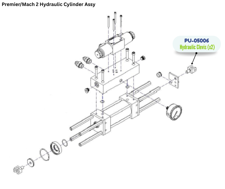 PMC HYDRAULIC CLEVIS (PU05006) (PU-05006)