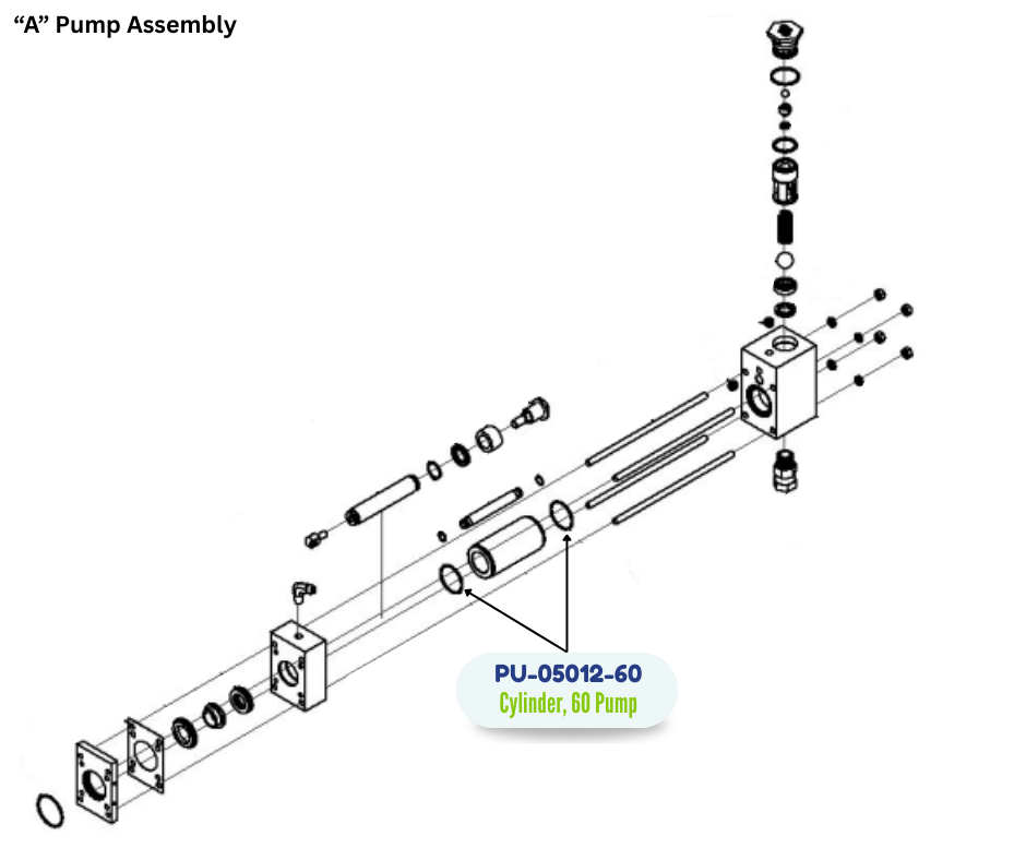 PMC PUMP CYLINDER, 60 (PU0501260) (PU-05012-60)