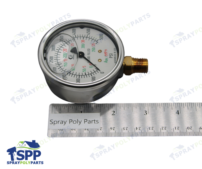 GRACO STAINLESS STEEL HIGH PRESSURE FLUID GAUGE (2007096)