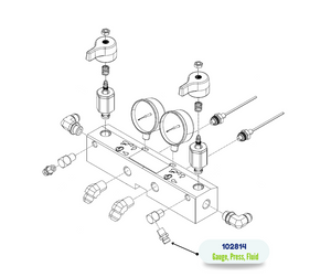 GRACO STAINLESS STEEL HIGH PRESSURE FLUID GAUGE (2007096)