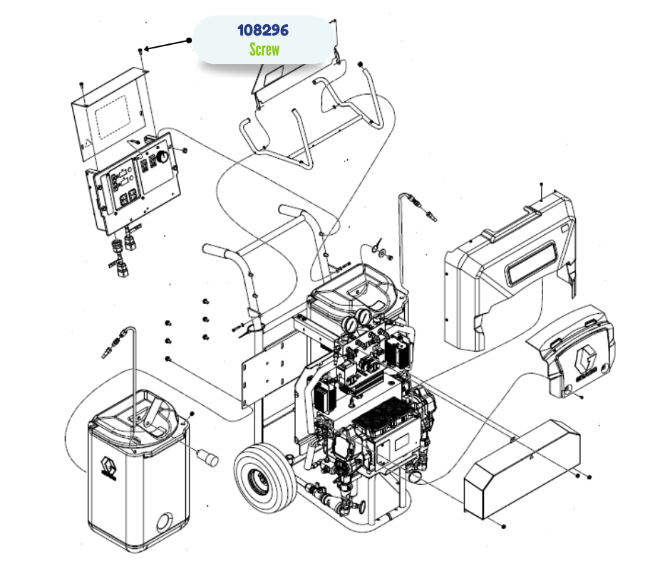 GRACO HEX WASHER HD MACH SCREW (108296)