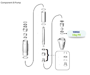 HIFLOW LOWER PACKING ORING; PTFE (108526)