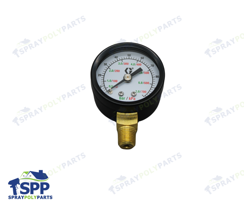 0100 psi (07 bar) pressure range bottom mount Low Pressure Air Gauge (110436)