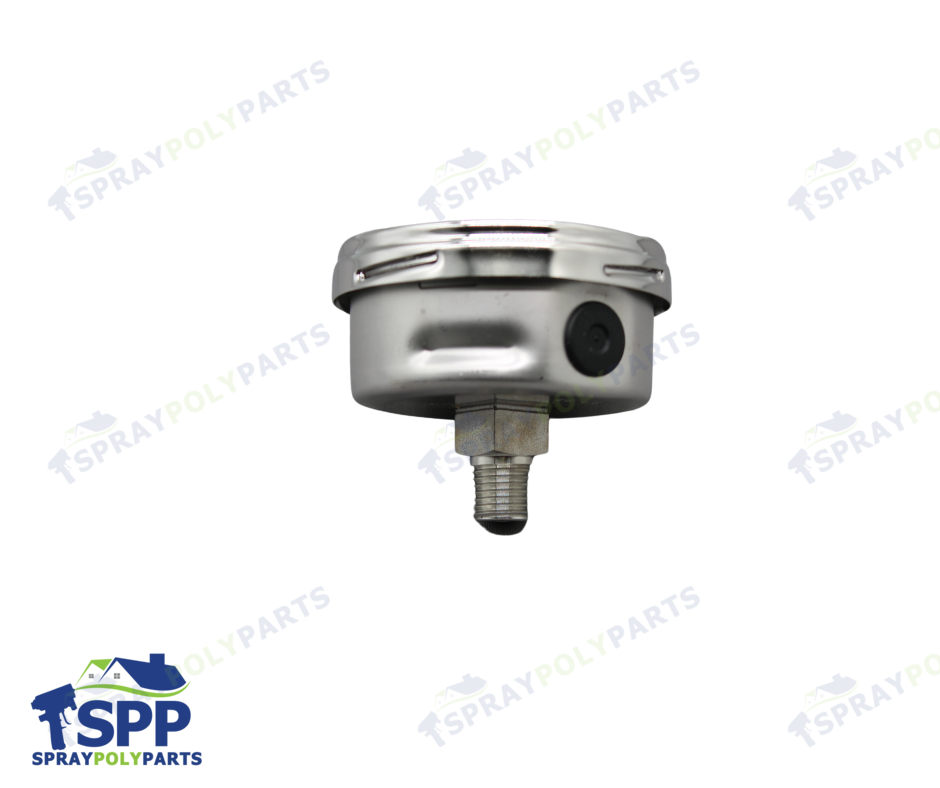 GRACO STAINLESS STEEL HIGH PRESSURE FLUID GAUGE, 03000 PSI (0207 BAR) PRESSURE RANGE (113641)