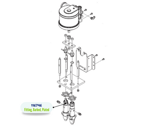 PLATED BARBED FITTING (116746)
