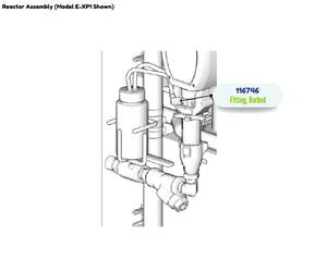 PLATED BARBED FITTING (116746)