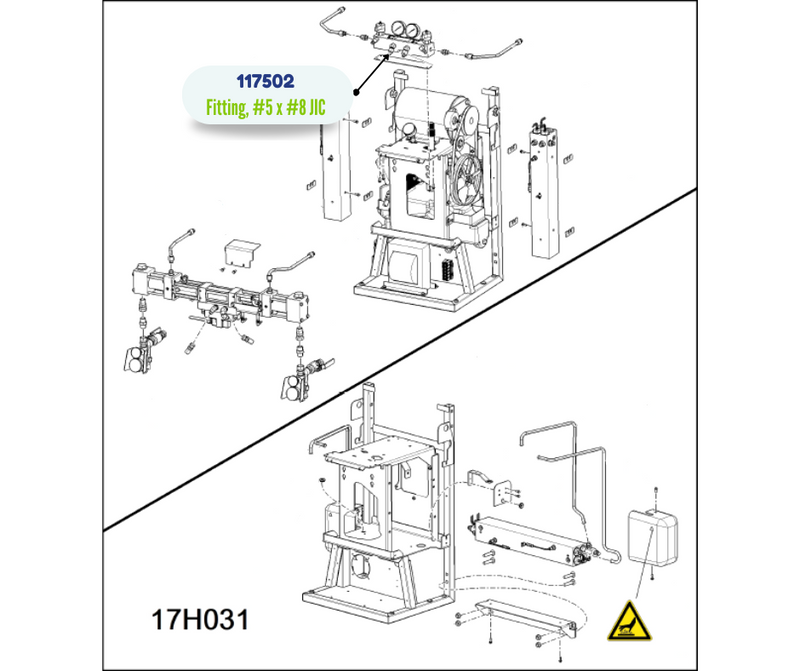 GRACO REDUCER 5 X 8 JIC FITTING (117502)
